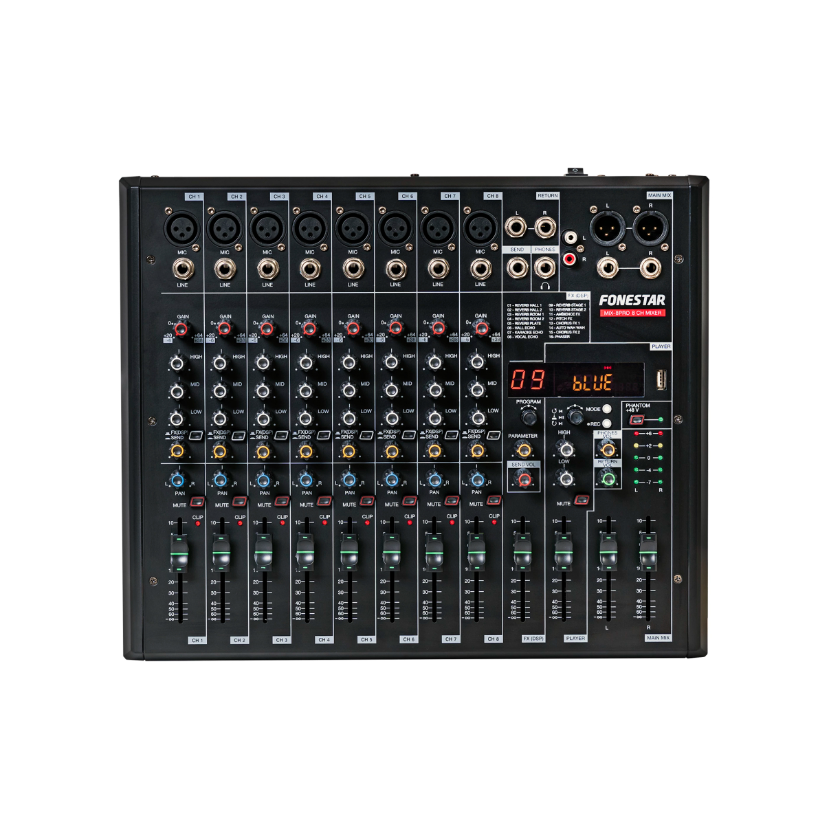 Mikser Studioje DSPPA MIX-8PRO (8 Kanale)