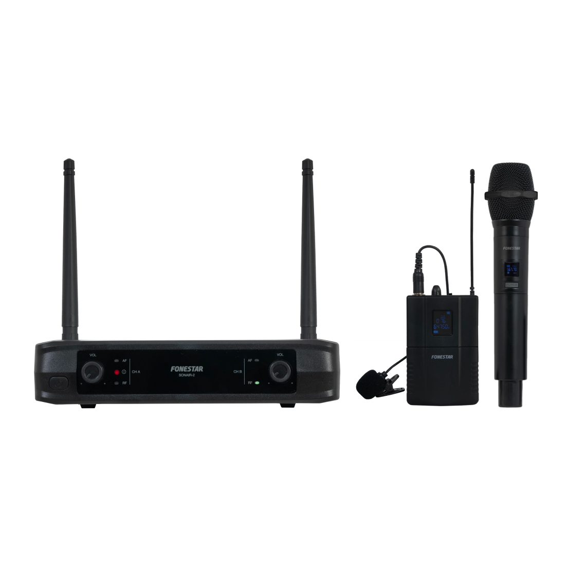 Çift Mikrofonash Wireless FONESTAR SONAIR-2MP UHF (Dorë + Xhep)