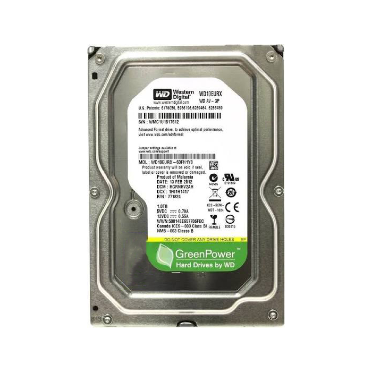 Hard Disk 1TB WD10EURX-NP për Regjistrues (3.5″, SATA)